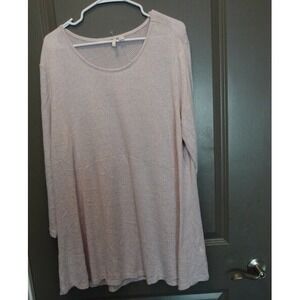 EST. 1946 size 18/20W Long Sleeve Tunic‎ Top, Round Neck, Casual,, Light Pink